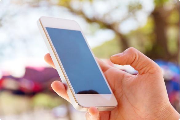 Person holding a smartphone