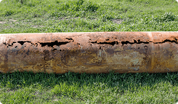 a rusty wooden boat on grass