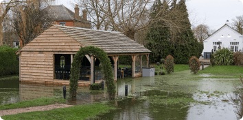 flooded yard