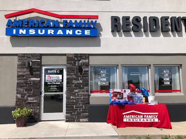 a store front with a sign