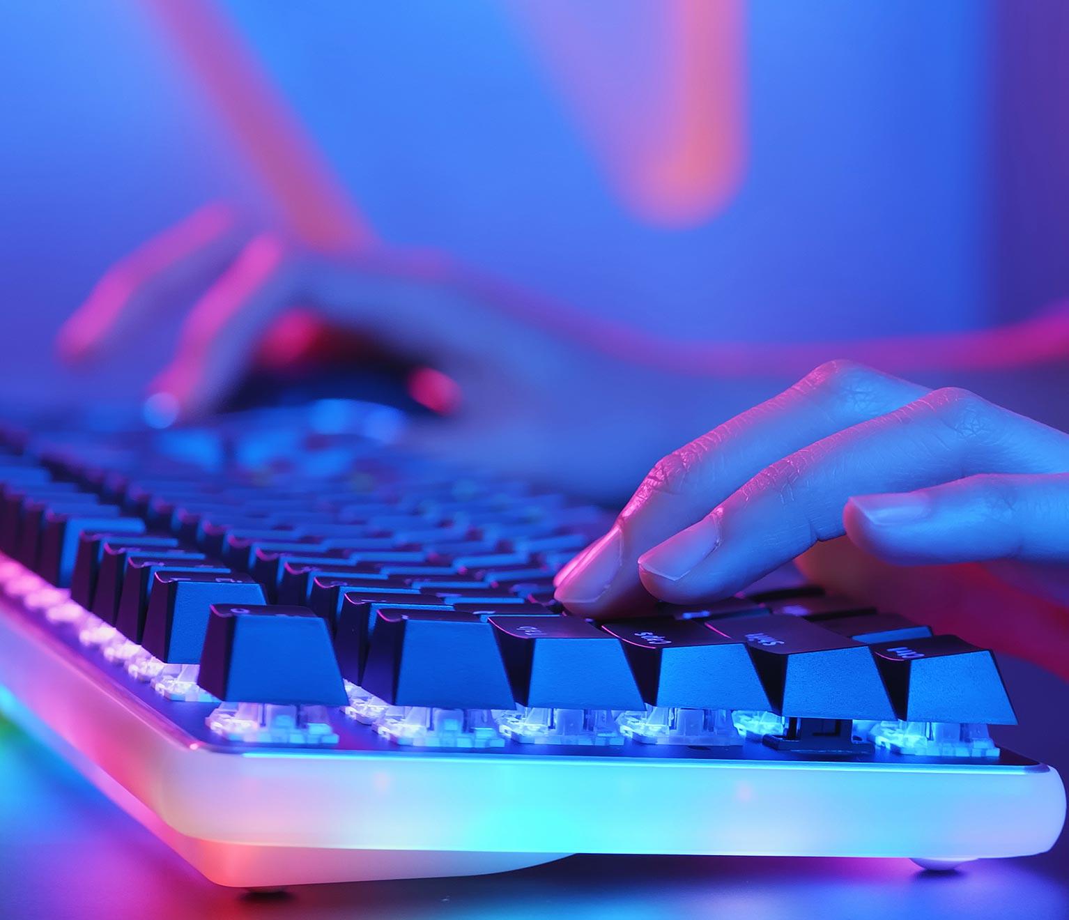 IT professional volunteering using keyboard