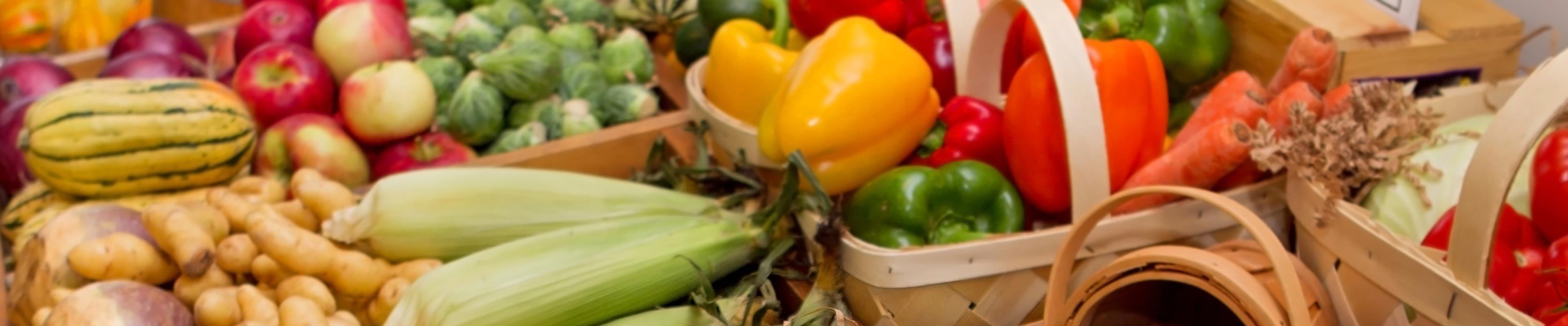 Farm stand produce on display