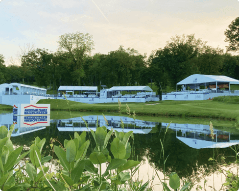 a water hazard at The AmFam Championship